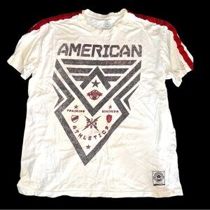 ▶️ American Fighter ◀️ Buckle Exclusive  Black Red White Men's T- Shirt 2XL